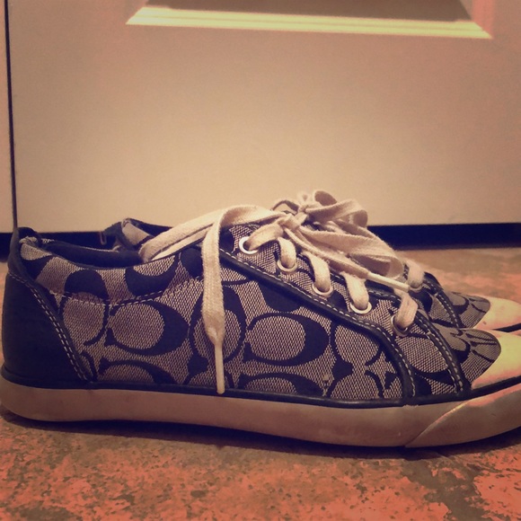 Black Coach Tie Up Shoe - Picture 1 of 1